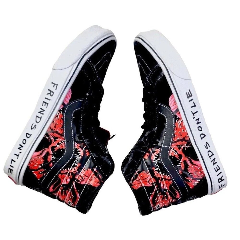🛹VANS SK8-Hi Reissue X Stranger Things Shoes Black Sz 13 “Friends Don't Lie”